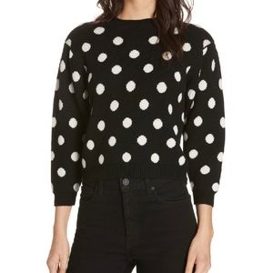 NWT JOIE Brettina B Polka-Dot Wool Sweater